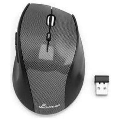 Mediarange MOUSE USB OPTICAL WRL 5-BUTTON/BLACK MROS207 MEDIARANGE