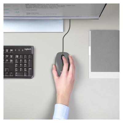 Logitech MOUSE USB OPTICAL M100/BLACK 910-006652 LOGITECH