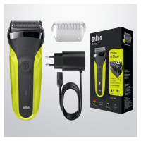 Braun Series 3 bārdas  el.skuveklis, melns/zaļš - 300S Green