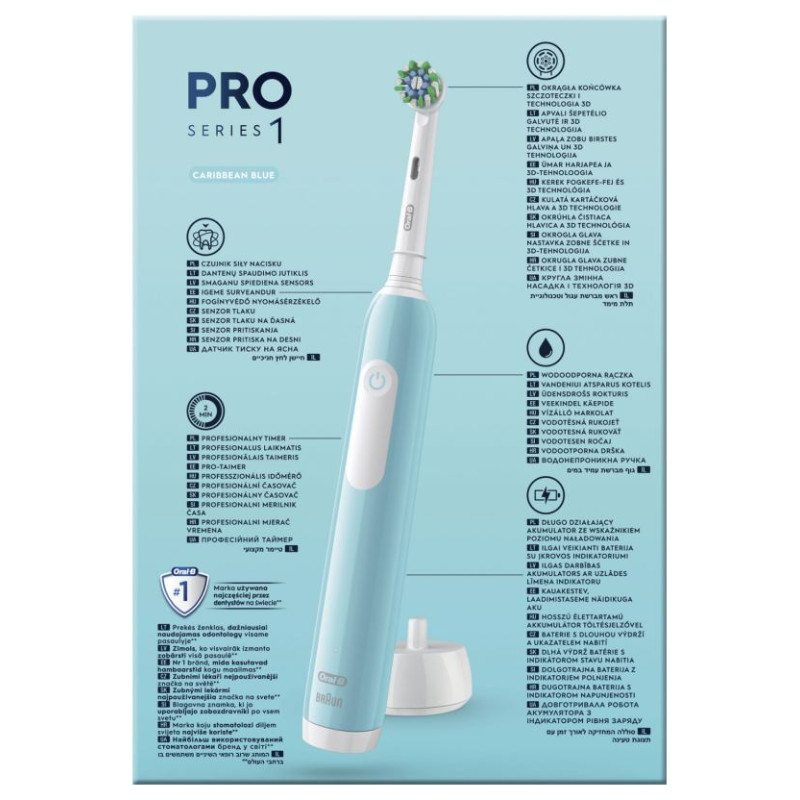 Braun el.zobu birste Pro Series 1, melna un zila - D 305.523.3H