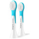 Sonicare for Kids Mini zobu birstes uzgalis, 2 gab,3+, Balta/ciāna - HX6032/90