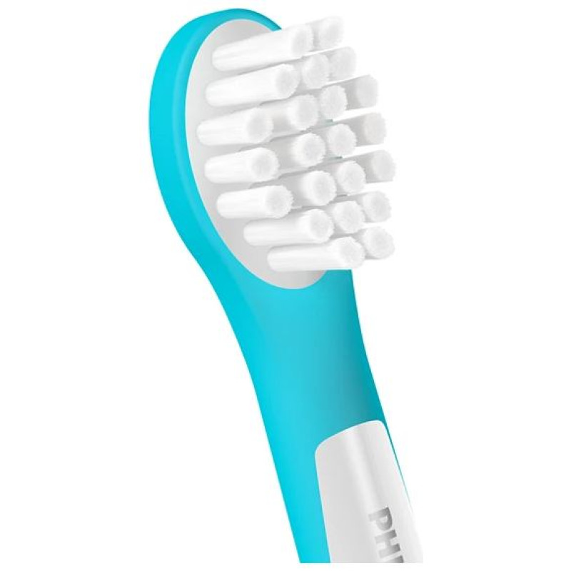 Sonicare for Kids Mini zobu birstes uzgalis, 2 gab,3+, Balta/ciāna - HX6032/90