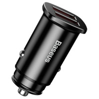 Baseus Square smart car charger 2x USB QC3.0 Quick Charge 3.0 SCP AFC 30W black (CCALL-DS01)