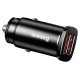 Baseus Square smart car charger 2x USB QC3.0 Quick Charge 3.0 SCP AFC 30W black (CCALL-DS01)