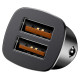 Baseus Square smart car charger 2x USB QC3.0 Quick Charge 3.0 SCP AFC 30W black (CCALL-DS01)