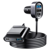 Joyroom car charger 2xPD + 2xQC3.0 72W 1.5m black (JR-CL05)