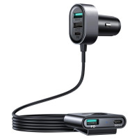 Joyroom car charger 2xPD + 2xQC3.0 72W 1.5m black (JR-CL05)