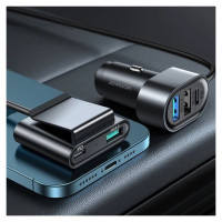 Joyroom car charger 2xPD + 2xQC3.0 72W 1.5m black (JR-CL05)