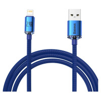 Baseus Crystal Shine Series cable USB cable for fast charging and data transfer USB Type A - Lightning 2.4A 2m blue (CAJY000103)