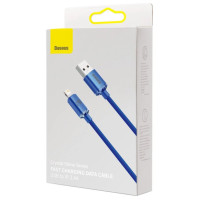 Baseus Crystal Shine Series cable USB cable for fast charging and data transfer USB Type A - Lightning 2.4A 2m blue (CAJY000103)