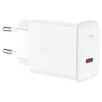 Acefast charger GaN USB Type C 30W, PD, QC 3.0, AFC, FCP white (A21 white)