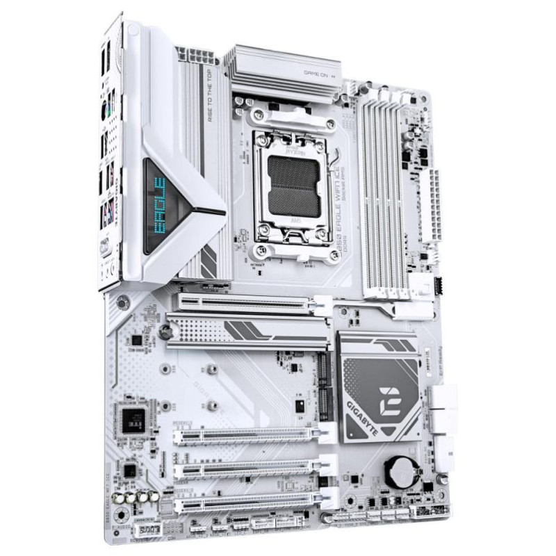 Gigabyte Mainboard|GIGABYTE|AMD B850|SAM5|ATX|Memory DDR5|Memory slots 4|2xPCI-Express 3.0 1x|1xPCI-Express 4.0 4x	|1xPCI-Express 5.0 16x|3xM.2|1xHDMI|1xDisplayPort|4xUSB 2.0|4xUSB 3.2|1xUSB-C|1xPS/2|1xRJ45|3xAudio port|B850EAGLEWF7ICE