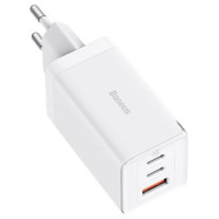 Baseus GaN 2xUSB C 1xUSB 65W fast charger Baseus GaN5 Pro + USB C - USB C 100W cable - white