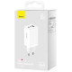 Baseus GaN 2xUSB C 1xUSB 65W fast charger Baseus GaN5 Pro + USB C - USB C 100W cable - white