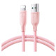 Joyroom Multi-Color Series S-A34 USB-A / Lightning 3A cable 1m - pink