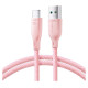 Joyroom Multi-Color Series S-A34 USB-A / USB-C Cable 100W 1m - Pink