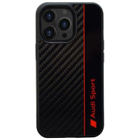 Audi Carbon Fiber Stripe iPhone 13 Pro / 13 6.1" black/black hardcase AUS-TPUPCIP13P-R8/D1-BK