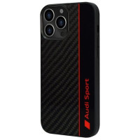 Audi Carbon Fiber Stripe iPhone 13 Pro / 13 6.1" black/black hardcase AUS-TPUPCIP13P-R8/D1-BK