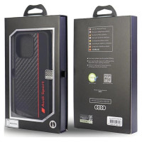 Audi Carbon Fiber Stripe iPhone 13 Pro / 13 6.1" black/black hardcase AUS-TPUPCIP13P-R8/D1-BK