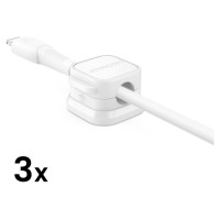 Joyroom JR-ZS368 magnetic cable organizer - white (3 pcs.)