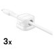 Joyroom JR-ZS368 magnetic cable organizer - white (3 pcs.)