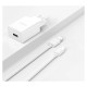 Dudao A4EU USB-A 2.1A wall charger - white + USB-A - USB-C cable