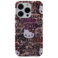 Hello Kitty IML Tags Graffiti case for iPhone 15 Pro - pink