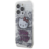 Hello Kitty IML Kitty On Bricks Graffiti case for iPhone 15 Pro Max - white