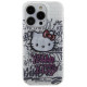 Hello Kitty IML Kitty On Bricks Graffiti case for iPhone 15 Pro Max - white