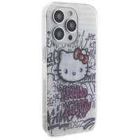 Hello Kitty IML Kitty On Bricks Graffiti case for iPhone 15 Pro Max - white