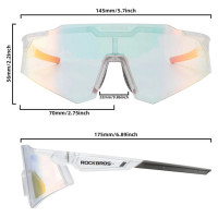Rockbros SP291 photochromic UV400 cycling glasses - white