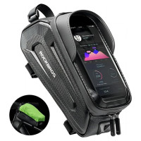 Rockbros B68 bicycle bag for armored frame with phone pocket and cover 1.7l - black