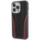 Audi Genuine Leather case with MagSafe for iPhone 15 Pro Max - black and red