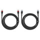 Baseus Cafule USB-C / USB-C 100W cable 2 m - red-black and black-gray (2 pcs.)
