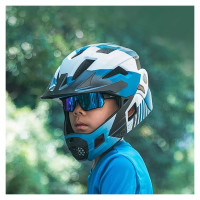 Rockbros 14110009001 polarized cycling glasses for children 8-14 years old - black and blue