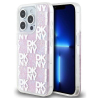 Dkny Etui DKNY Liquid Glitter Multilogo na iPhone 15 Pro - różowe