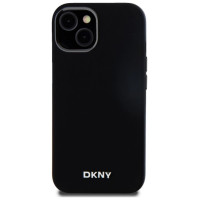 Dkny Liquid Silicone Small Metal Logo MagSafe Case for iPhone 14/15/13 - Black