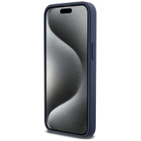 Dkny Leather Mono Stripe & Metal Logo case for iPhone 15 Pro Max - blue