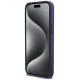 Dkny Leather Mono Stripe & Metal Logo case for iPhone 15 Pro Max - blue