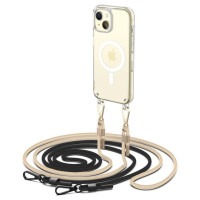 Tech-Protect FlexAir Chain Case with MagSafe for iPhone 15 - Black/Beige