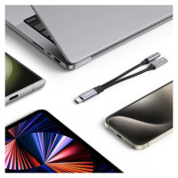 Tech-Protect UltraBoost USB-C (male) PD 60W 6A / mini jack 3.5mm (female) - USB-C (female) - black