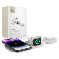 Tech-Protect QI15W-A32 3-in-1 Inductive Charger with MagSafe for Smartphone / Apple Watch / AirPods - Gray