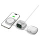 Tech-Protect QI15W-A32 3-in-1 Inductive Charger with MagSafe for Smartphone / Apple Watch / AirPods - Gray