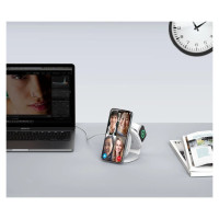 Tech-Protect QI15W-A32 3-in-1 Inductive Charger with MagSafe for Smartphone / Apple Watch / AirPods - Gray