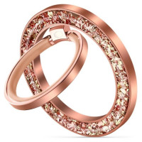 Tech-Protect MMR200 magnetic holder / ring with MagSafe - pink with crystals