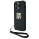 Dkny Wrist Strap Stock Logo case for iPhone 14 Pro - black