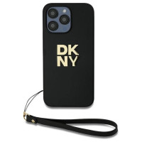 Dkny Wrist Strap Stock Logo case for iPhone 14 Pro - black