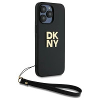 Dkny Wrist Strap Stock Logo case for iPhone 14 Pro - black