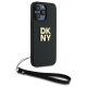 Dkny Wrist Strap Stock Logo case for iPhone 14 Pro - black