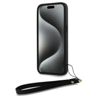 Dkny Wrist Strap Stock Logo case for iPhone 14 Pro - black